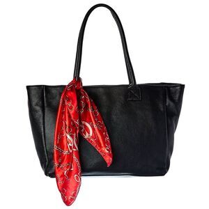 Italian Leather Shoulder Bag, Black